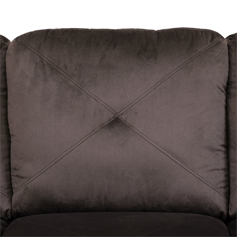Star Home Living Corp Chris Faux Leather Right Facing Sectional Grey