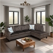 Star Home Living Corp Chris Faux Leather Right Facing Sectional Grey