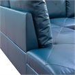 Star Home Living Corp Chris Faux Leather Left Facing Sectional Denim