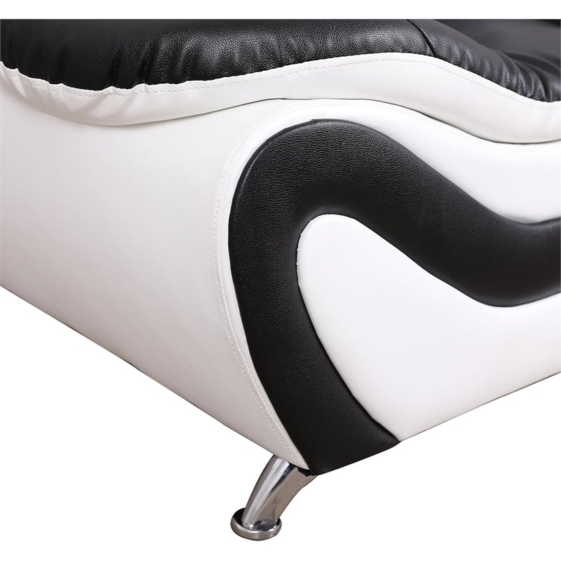 Beverly Fine Furniture 2 Piece Set Multicolor Black white Faux Leather
