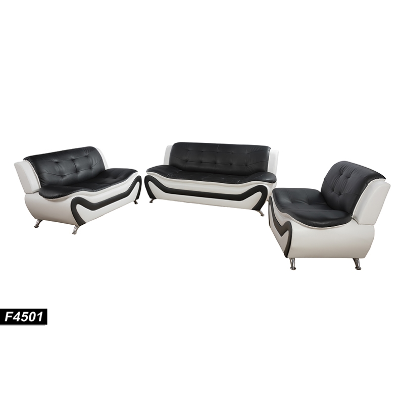 Beverly Fine Furniture 3 Piece Set Multicolor Black white Faux Leather
