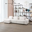 Cucan Sectional Sofa Se  5701-white Microfiber 4-Piece Sofa Set