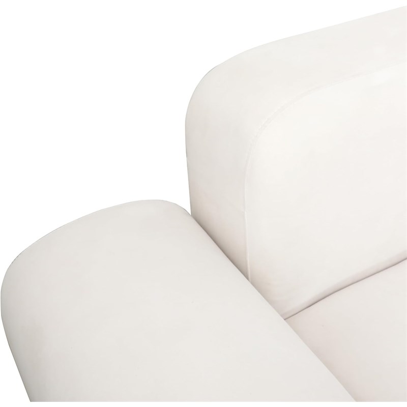Cucan Sectional Sofa Se  5701-white Microfiber 4-Piece Sofa Set