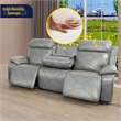 Condio Living Room Recliner Set Loveseat and Sofa Gray