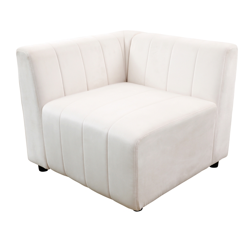 Rockport Modular White Microfiber 6-Piece Living Room Sofa Set