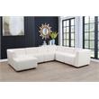 Rockport Modular White Microfiber 6-Piece Living Room Sofa Set