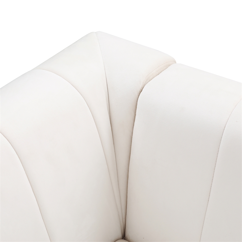 Rockport Modular White Microfiber 6-Piece Living Room Sofa Set