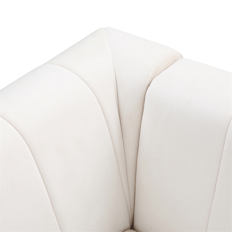 Rockport Modular White Microfiber 6-Piece Living Room Sofa Set