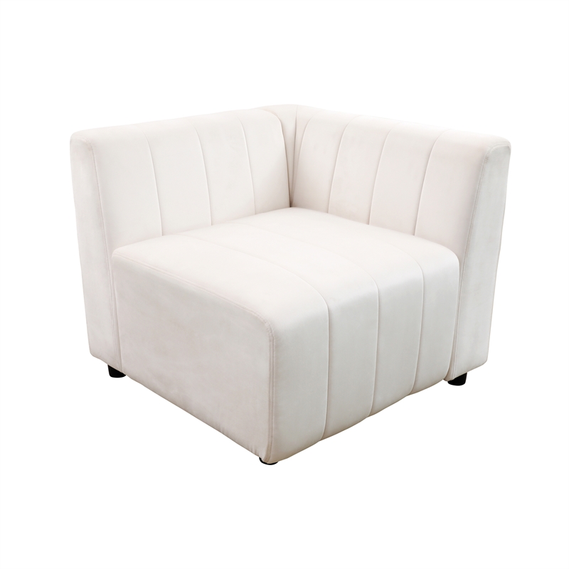 Rockport Modular White Microfiber 6-Piece Living Room Sofa Set