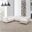 Rockport Modular White Microfiber 6-Piece Living Room Sofa Set