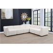 Rockport Modular White Microfiber 6-Piece Living Room Sofa Set