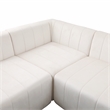 Rockport Modular White Microfiber 6-Piece Living Room Sofa Set