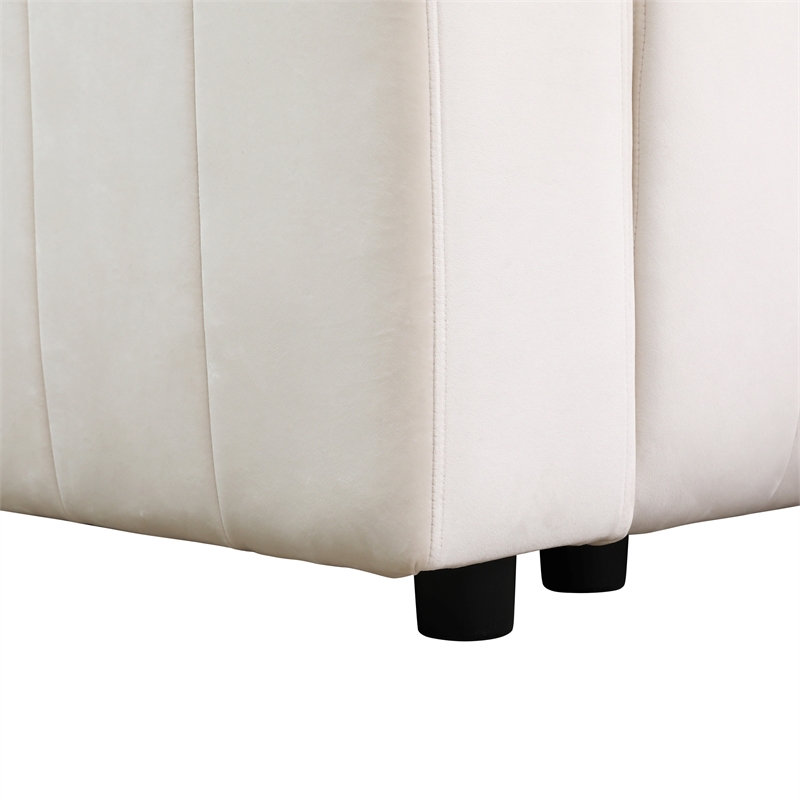 Rockport Modular White Microfiber 6-Piece Living Room Sofa Set