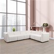 Rockport Modular White Microfiber 6-Piece Living Room Sofa Set