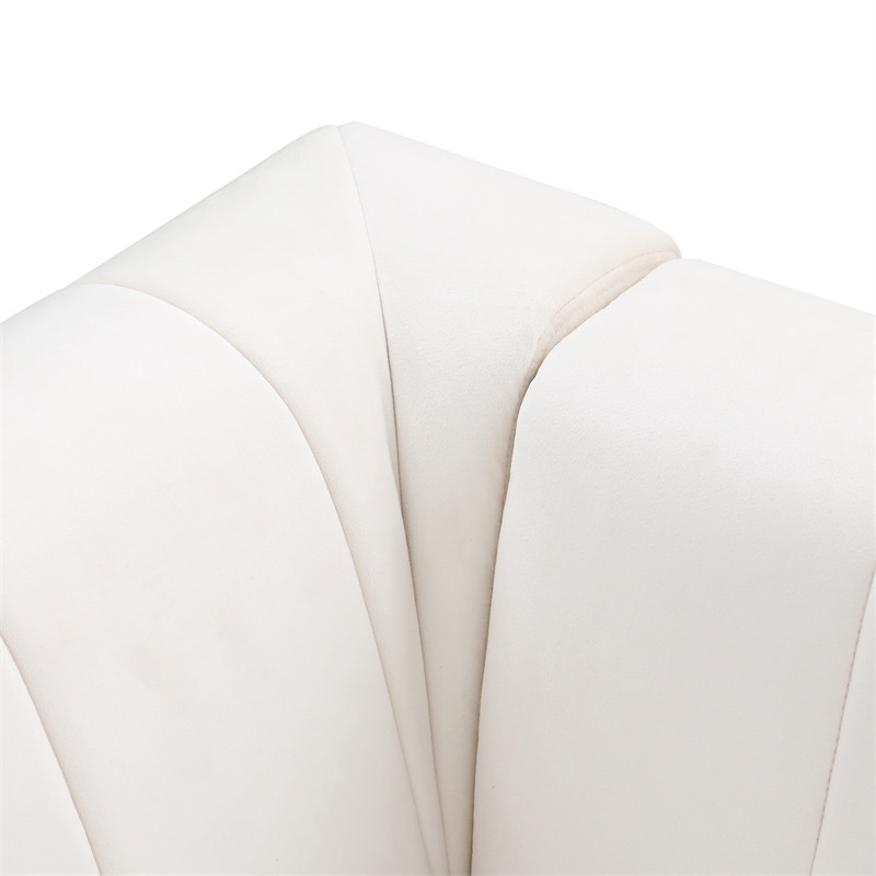 Rockport Modular White Microfiber 5-Piece Living Room Sofa Set