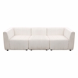 Rockport Modular White Microfiber 5-Piece Living Room Sofa Set