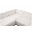 Rockport Modular White Microfiber 6-Piece Living Room Sofa Set