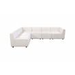 Rockport Modular White Microfiber 6-Piece Living Room Sofa Set