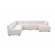 Rockport Modular White Microfiber 6-Piece Living Room Sofa Set