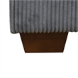 Dark Grey Corduroy 7-Piece Living Room Sofa Set with Ottoman