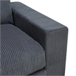 Dark Grey Corduroy 7-Piece Living Room Sofa Set with Ottoman