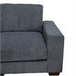 Dark Grey Corduroy 7-Piece Living Room Sofa Set with Ottoman