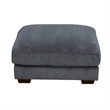 Dark Grey Color Corduroy 6-Piece Living Room Sofa Set with 2 Ottoman