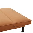 Light Coffee Flannel Sofa Bed with Metal Legs