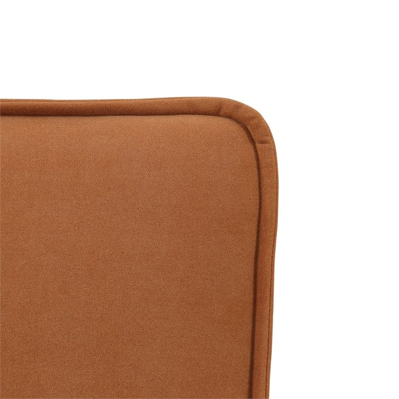 Light Coffee Flannel Sofa Bed with Metal Legs