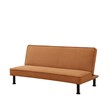 Light Coffee Flannel Sofa Bed with Metal Legs