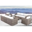 Living Source International 9-Piece Sectional Set in Canvas/Gray