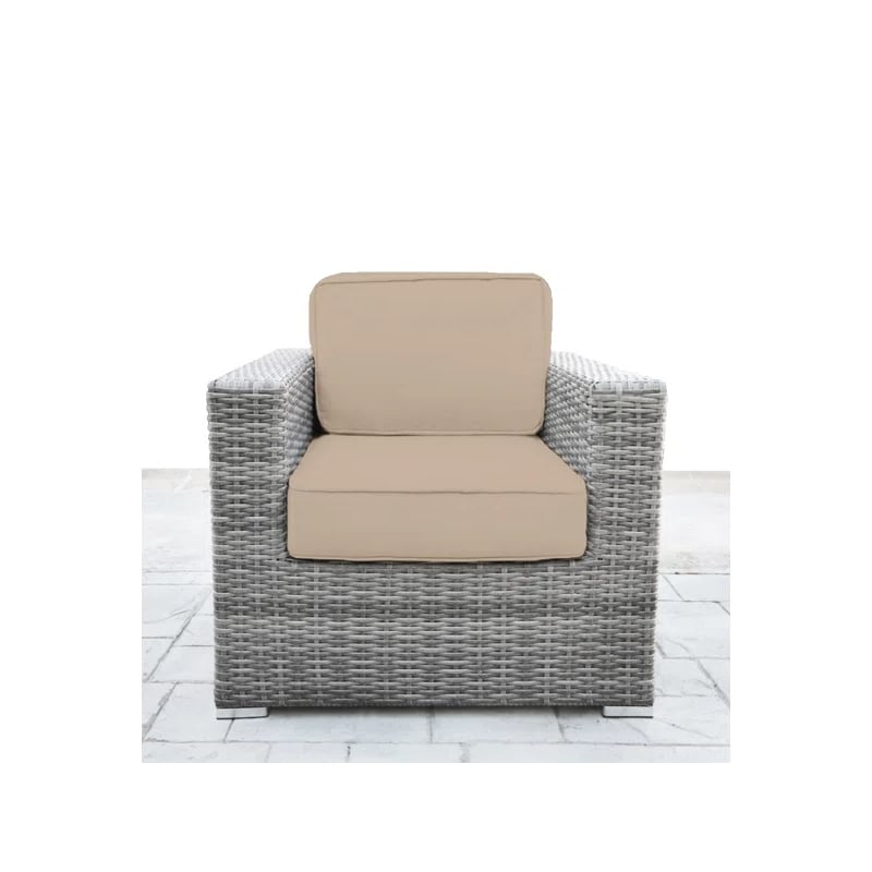Living Source Intl 9-Piece Wicker / Rattan Sectional Set w/ Cushions in Espresso
