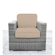Living Source Intl 9-Piece Wicker / Rattan Sectional Set w/ Cushions in Espresso