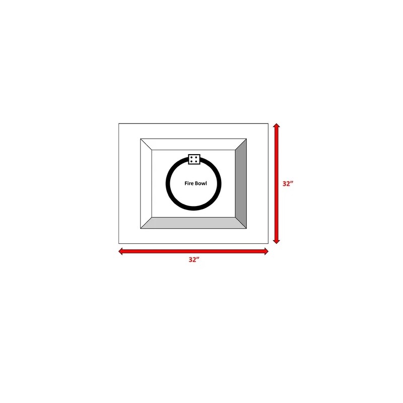 Living Source International Stone Propane/Natural Gas Fire Pit Table in Gray