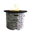 Living Source International Propane/Natural Gas Fire Pit Table - Black Finish