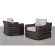 Living Source International 10-Piece Wicker Sectional Set w/Cushions - Espresso