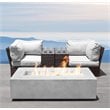 Living Source International 5-Piece Rattan Sectional Set w/Cushions in Espresso