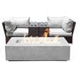 Living Source International 5-Piece Rattan Sectional Set w/Cushions in Espresso
