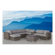 Living Source International 10-Piece Wicker / Rattan Sectional Set in Gray