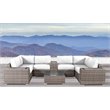 Living Source International 10-Piece Sectional Set w/Cushion - Canvas/Gray