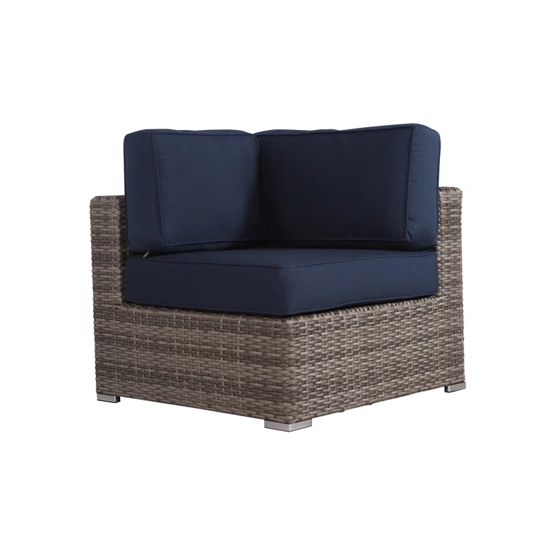 Living Source International 12-Piece Wicker / Rattan Sectional Set in Gray