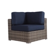 Living Source International 12-Piece Wicker / Rattan Sectional Set in Gray