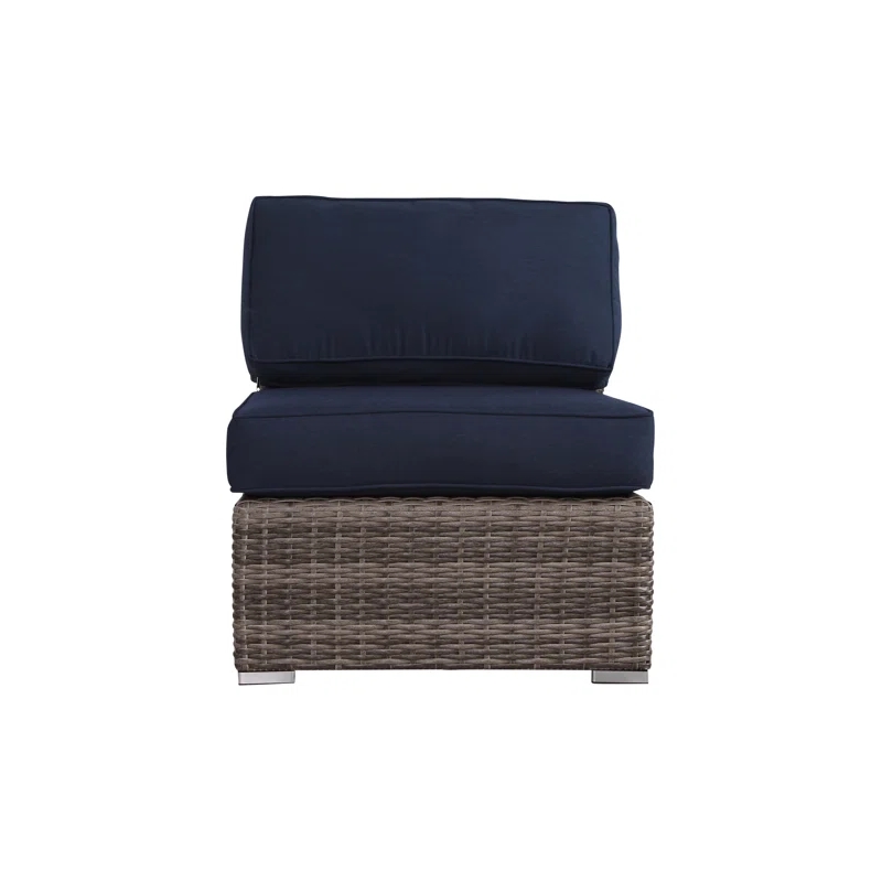 Living Source International 12-Piece Wicker / Rattan Sectional Set in Gray