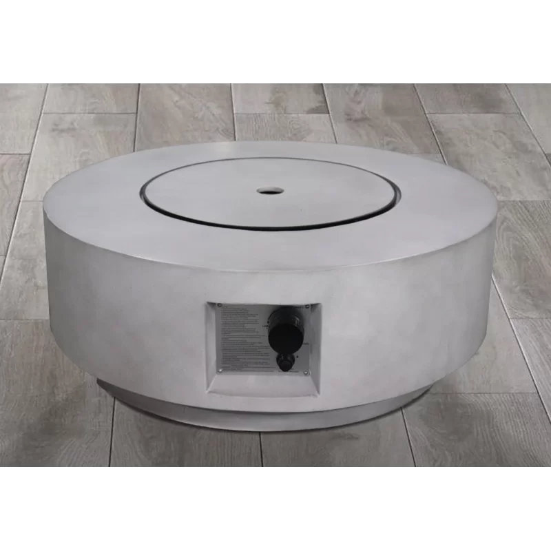 Living Source International Stone Propane/Natural Gas Fire Pit Table in Charcoal