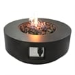 Living Source International Stone Propane/Natural Gas Fire Pit Table in Charcoal