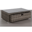 Living Source International 9-Piece Wicker / Rattan Sectional Set in White/Gray