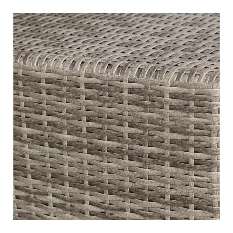 Living Source International 9-Piece Wicker / Rattan Sectional Set in White/Gray