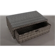 Living Source International 9-Piece Wicker / Rattan Sectional Set in White/Gray