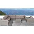 Living Source International 9-Piece Wicker / Rattan Sectional Set in Chocolate