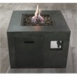 Living Source International Concrete Propane/Natural Gas Fire Pit in Charcoal
